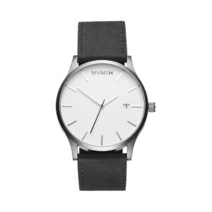 Rose White Black Leather